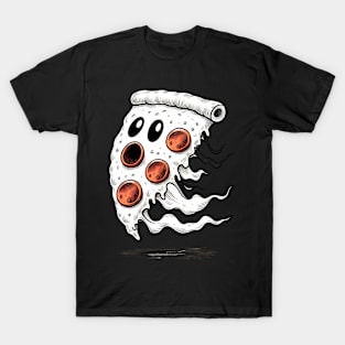 Funny Pizza Ghost Halloween T-Shirt